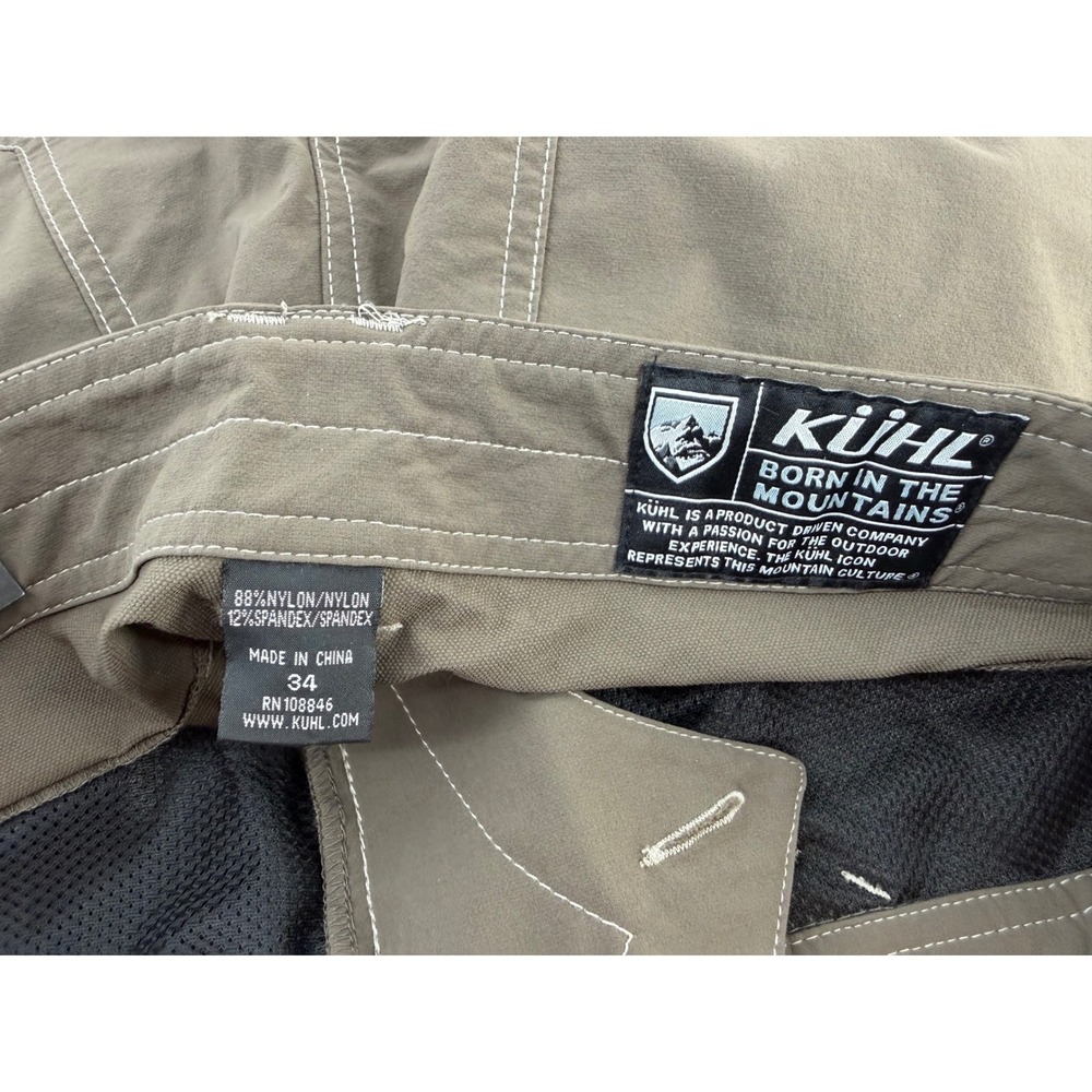 Kuhl Renegade Shorts Mens 34 Breen Brown Hiking Outdoor Cargo 5021-BRE-MN NWT - Picture 3 of 6